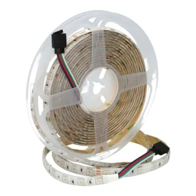 Imagen de Jandei Tira Led RGB 24V 14W IP65 para Exterior, 60leds/m, Smd5050, 4200 Lúmenes. Adhesiva 3M, Cortable cada 10cm, Bobina 5m