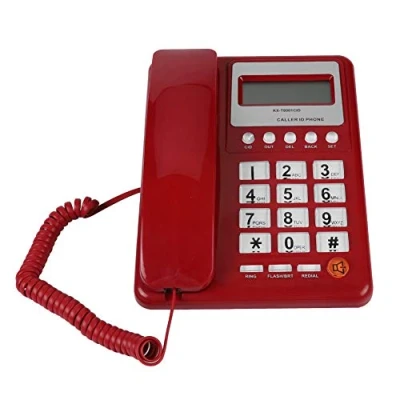 Imagen de Teléfono Fijo con Cable, Alámbrico de Escritorio, Telefonía Fija Doméstica Identificador Llamadas, Teléfonos Multi Funciones Cable para Hogar Oficina Hotel