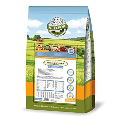 Imagen de Bellfor Freiland Schmaus Junior pienso seco con Pollo para Cachorros y Perros jóvenes Sin Cereales Óptimo nutricionalmente sensibles Alta proporción de ácidos grasos Omega 3 7,5 kg