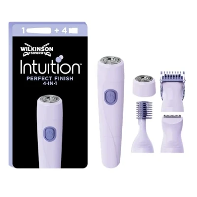 Imagen de Wilkinson Sword Afeitadora Eléctrica Con Peine Recortador Ajustable, Ideal para Cuerpo, Zona del Bikini, Vello Facial, Nariz, Pubis y Cejas, Paquete de 1