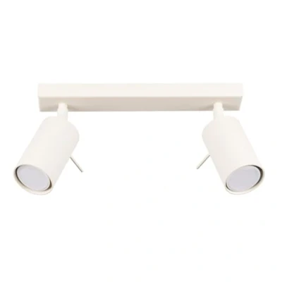 Imagen de SOLLUX lighting RING Lámpara de techo moderna Luminaria versátil GU10, 10W LED, 230V, 50Hz, IP20 Bombilla no incluida 2x Fuente luz 6x30x17cm, Beige