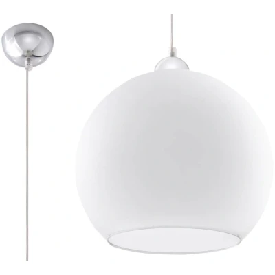Imagen de sollux Lighting Ball Lámpara de techo, vidrio, blanco, Chrome