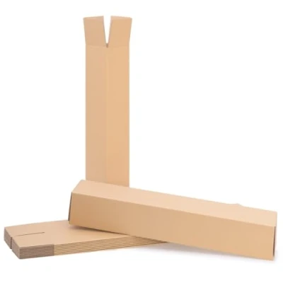 Imagen de 50 shipping tubes square 640x110x110mm roll tube save postage NOW WITHOUT BULKING COVER cartón plegable carton