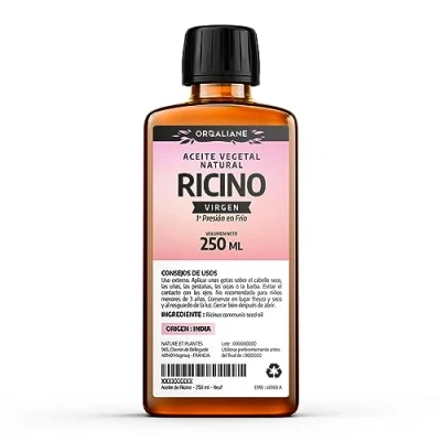 Imagen de Aceite de Ricino 250 ml 100% virgen Puro y Prensado en frío Ricinus Communis Cabello, pestañas, cejas, uñas, barba