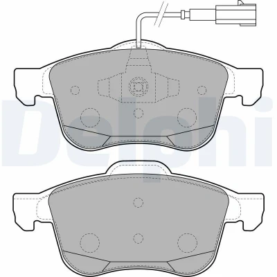 Imagen de DELPHI LP2241 Juego de pastillas freno con contacto avisador desgaste Chapa antichirridos sin accesorios ALFA ROMEO: Giulietta Hatchback