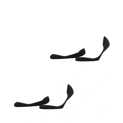 Imagen de ESPRIT Solid Low 2 Pack W IN algodón invisibles unicolor pares, Calcetines pinkies Mujer, Negro (Black 3000), 35 38