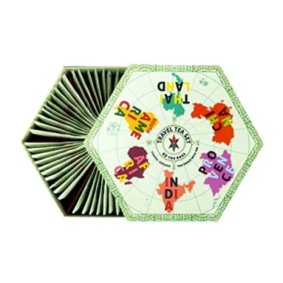 Imagen de ACORUS Surtido de Te Viaje, el Viaje por Mundo tus Sueños con una Seleccion Tes para Regalo que Nunca has Probado, Té Cesta Mujer y Hombre