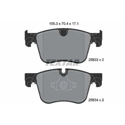 Imagen de TEXTAR 2583301 Juego de pastillas freno preparado para indicador desgaste PEUGEOT: 308 II Hatchback, SW 2, I