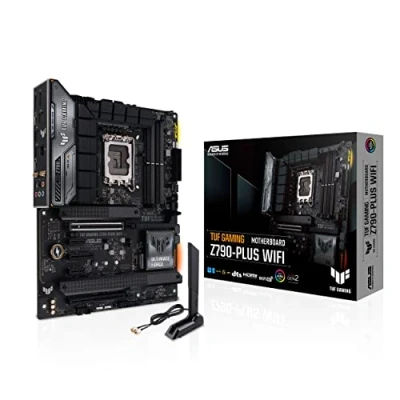 Imagen de ASUS TUF GAMING Z790 PLUS WIFI 6E Placa base Intel LGA 1700 ATX (PCIe 5.0, cuatro M.2, 16+1 DrMOS, DDR5, 2.5Gb Ethernet, USB 3.2 Gen 2x2 Tipo C, Thunderbolt (USB4), Aura Sync, AEMP II)