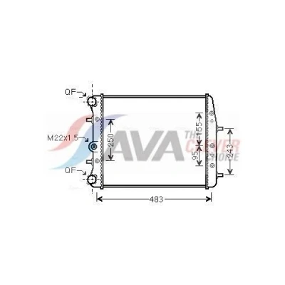 Imagen de PRASCO SAA2005 Radiador, refrigeración del motor Aluminio 430 414 23 Con acoplamientos rápidos Aletas unidas mecánicamente SEAT: Ibiza 3