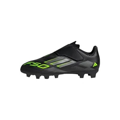 Imagen de adidas Performance F50 CLUB Unisex Botas de fútbol con tacos core black/iron metalcoloured/lucid lemon para niños, Talla: 31 Zapatos
