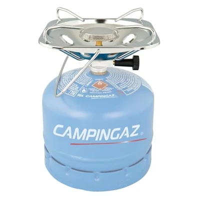 Imagen de CAMPINGAZ Super Carena, Hornillo Gas Cocina Portátil 1 Fuego Funciona Con Los Cilindros R904 907 3000 W Unisex Adulto, Plateado, Uni