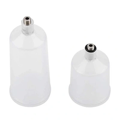 Imagen de Fdit 2 Unids Pistola de Pintura Plástica Taza Pot Conector Mover Rápido Piezas Roscadas Botella Plástico Dispensador Aceite Líquido