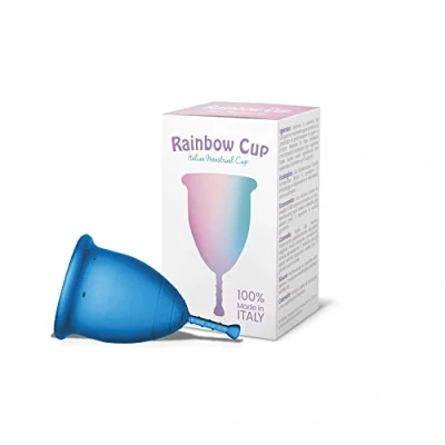 Imagen de copa menstrual de silicona médica sin látex ni aditivos, cómoda, ecológica, segura, además variantes, suave, color ciclamen, talla 2