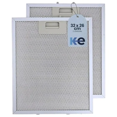 Imagen de Anakel Home Filtros de Campana Extractora 400472918 compatibles con TEKA DM90 DM60 2 Unidades Filtro Metálico 32x26cm (Revisar Medidas entre Pestañas)