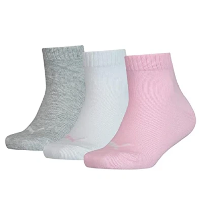 Imagen de PUMA Quarter Calcetines, Rosa (Rose Water), 31 34 (Pack de 3) Unisex niños
