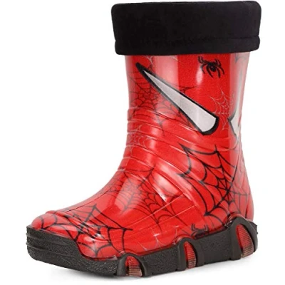 Imagen de Ladeheid Botas de Agua Forradas Unisex para niños Zapatos Resistentes al Goma Calzado Lluvia y niñas Swk31 (Turquesa Modelo 31, 27/28 EU)
