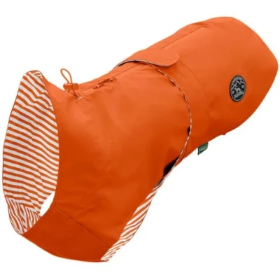 Imagen de HUNTER Chubasquero Milford para Perro, Color Naranja, Ajuste ergonómico una protección óptima, Ajustable Individualmente, Cremallera portaplatos, fácil de Limpiar y Lavable a 30 C, Talla