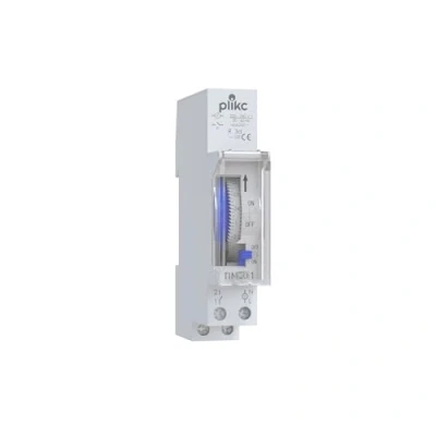 Imagen de Interruptor horario electromecánico de caballeros, programación diaria, instalación en barra DIN 1 módulo Reserva marcha 72 horas Plikc TIM501