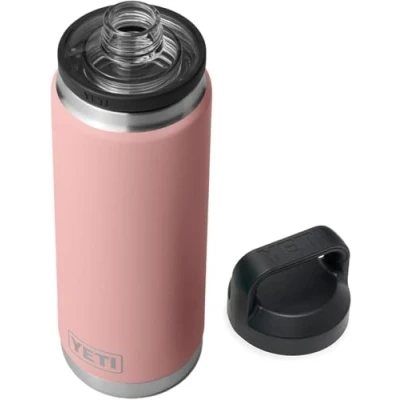 Imagen de YETI Rambler Bottle Chug, Vacuum Insulated Stainless Steel with Chug Cap, Sandstone Pink, 26 oz (760 ml)