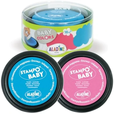 Imagen de Aladine 03851 Stampo Baby Recambio de tinta para tampones, color rosa y azul , color/modelo surtido