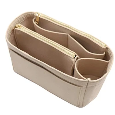 Imagen de LEXSION Organizador de fieltro para bolso con cremallera, ajuste Speedy Neverful PM MM, 2 Beige, M