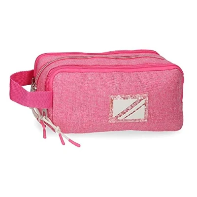 Imagen de Pepe Jeans Luna Estuche Triple Rosa 22x10x9 cms Poliéster