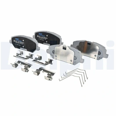 Imagen de DELPHI LP5023EV Juego de pastillas freno Chapa antichirridos con accesorios