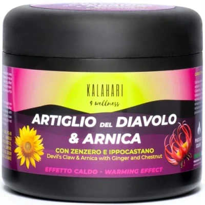 Imagen de KALAHARI Garra del Diablo y Arnica Gel Extremo Extra Fuerte Efecto Calentador para Masajes Musculares Articulares, Recuperación Muscular, Movilidad Fórmula Natural, Made in Italy 500ml