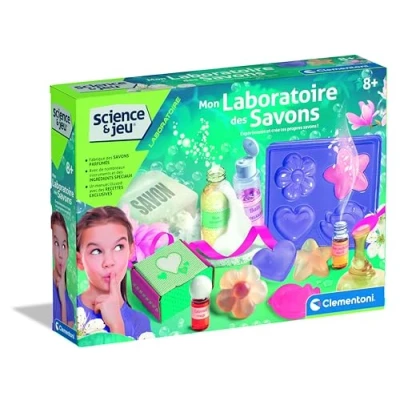 Imagen de Clementoni Ciencia y juego: Mi laboratorio de Jabones coloridos perfumados Ingredientes e instrumentos incluidos Juego científico para niños Fabricado en Italia a partir 8