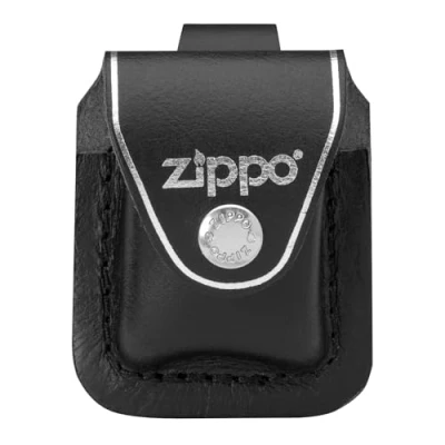 Imagen de Zippo Pouch W/Loop Black Bolsa de Cuero, 3.5x1x5.5 cm