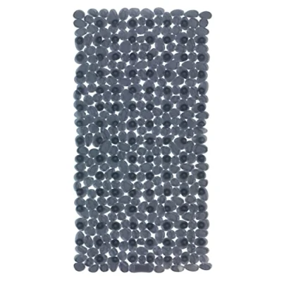 Imagen de WENKO Alfombra para bañera Paradise, estera con ventosas en la parte inferior sujeción segura, superficie muy agradable a piel estructura de acabado antideslizante, 71x36 cm, antracita