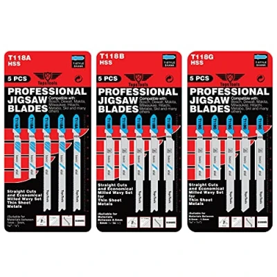 Imagen de TopsTools JSTTK3118 T118A T118B T118G Hojas de sierra calar metal compatibles con Bosch, Dewalt, Makita, Milwaukee y muchos más