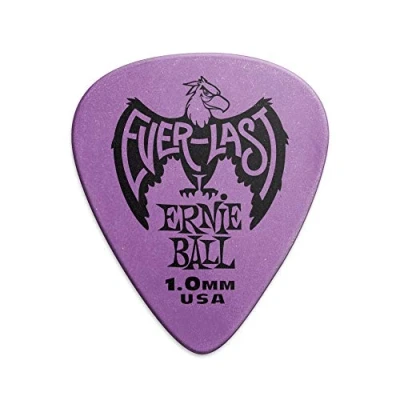 Imagen de Ernie Ball Everlast Púas para guitarra, 1 mm, 12 unidades, color morado