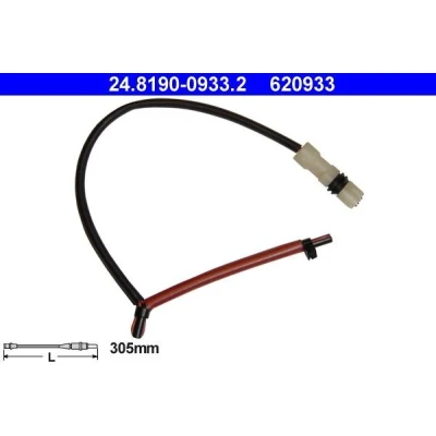 Imagen de ATE 24.8190 0933.2 Sensor de Desgaste Pastillas Frenos PORSCHE: Boxster, 911 Coupé, Cayman