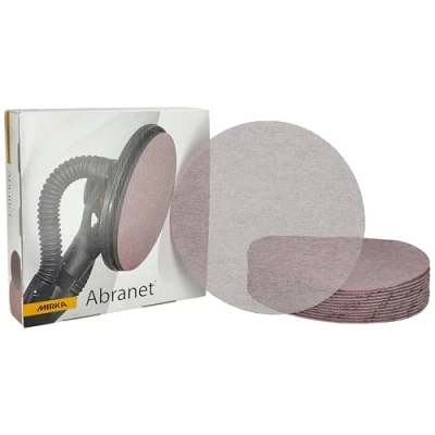 Imagen de Mirka Abranet discos de lija red Ø 225 mm Velcro / grano P240 25 uds. para lijar madera, masilla, barniz, plástico 5422302525