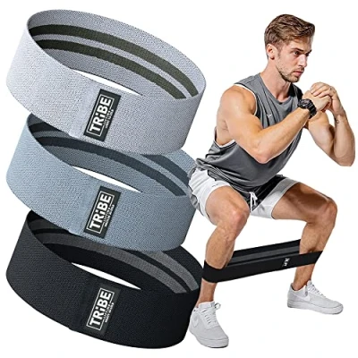 Imagen de bandas de tela para entrenamiento mujeres y hombres, juego resistencia gimnasio fitness piernas
