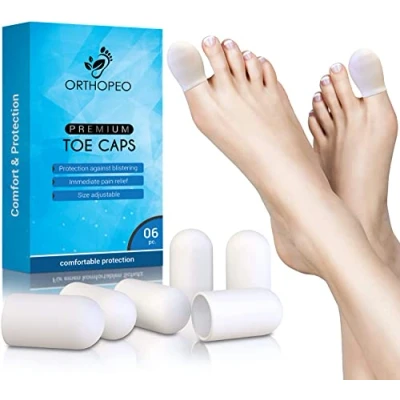 Imagen de ORTHOPEO Protector de dedos silicona para hombre y mujer, juego 6 unidades evitar ampollas callos