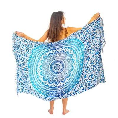 Imagen de Mandala Life ART pareo de playa para mujer Envoltura algodón Cubrir bikini Tela decorativa