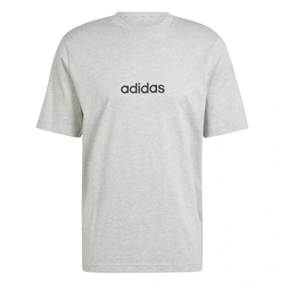 Imagen de adidas Hombre Essentials Linear Single Jersey tee, Medium Grey Heather/Black, S