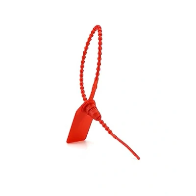 Imagen de QWORK 200 Piezas Precintos de Seguridad Plastico, Bridas Numeradas para Maleta, Cajas, Contenedores, Puertas, Bolsas, Camion, Logistica (Rojo)