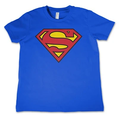 Imagen de Superman Mercancía con Licencia Oficial Shield La Camiseta del Niño Unisexo Azul 5/6 Años