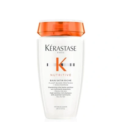 Imagen de Kérastase Nutritive, Champú Hidratante, Para Cabello muy seco, Fortalece y repara, Con proteínas vegetales, Bain Satin Riche, 250 ml