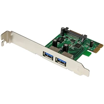 Imagen de StarTech.com Tarjeta PCI Express de 2 Puertos USB 3.0 (5Gbps) con UASP y Alimentación SATA Adaptador Hub SuperSpeed Interno (PEXUSB3S24)