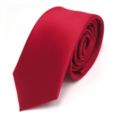 Imagen de TigerTie corbata estrecha rojo tráfico monocromo poliéster