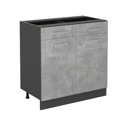 Imagen de Vicco Mueble bajo de cocina &quot;R Line&quot;, Hormigón, 80 cm sin encimera