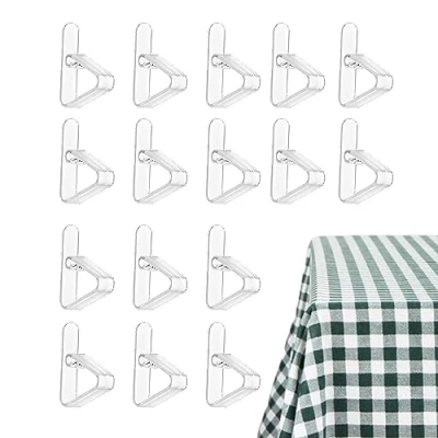 Imagen de Onlynery Clips para Picnic,Clips Mesa Picnic Mantel 16 uds, Pinzas Transparentes Mantel, Sujetar Picnic, Abrazaderas Interior