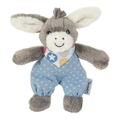Imagen de Sterntaler Mini Spieltier 1 Peluche Emmi, Talla única, Color Gris/Azul Claro, (3052000)