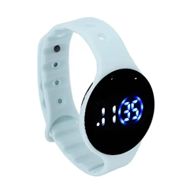 Imagen de Reloj Digital para Niños Inteligente, Correa de Silicona Resistente Al Agua Electrónico LED a Prueba Rayones Mujeres Mujeres(Azul claro)