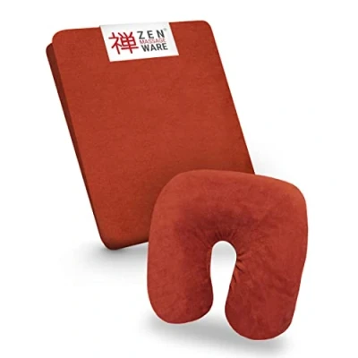 Imagen de Zen Funda Camilla Masaje Ajustable y reposacabezas Sabana de Felpa Suave para cosmética, Fisioterapia Tratamiento Sabanas Lavables a 60 Terracota